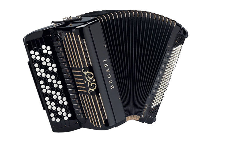 Bugari Knopf-Akkordeon 502 Gold/Silver Plus